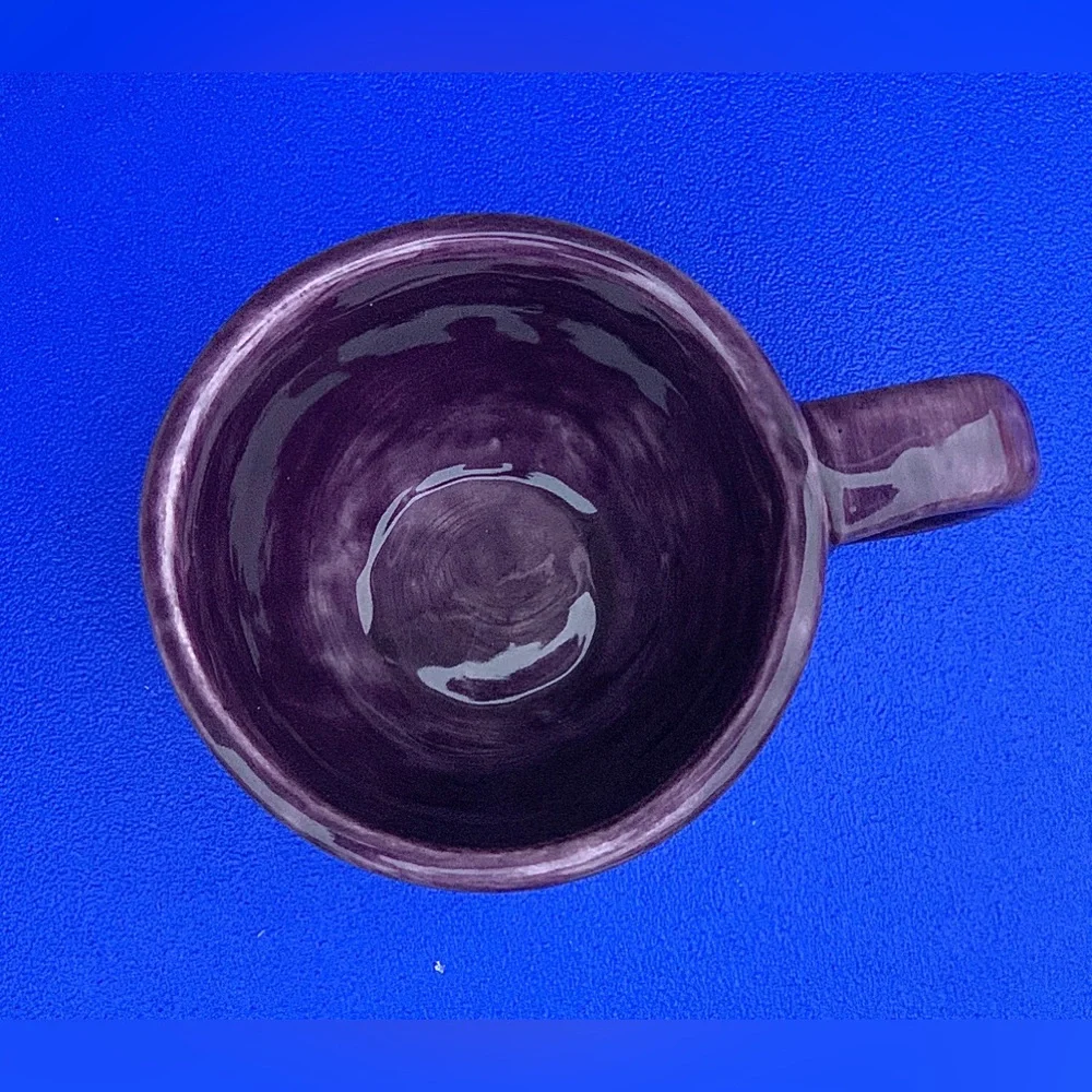 Vtg Discontinued Pottery Barn SAUSALITO Fig Purple Glazed Earthenware Mug